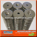 Neodymium Ring Magnets with countersunk Ring 22.5mm OD x 3mm H x 4/90deg ID N52